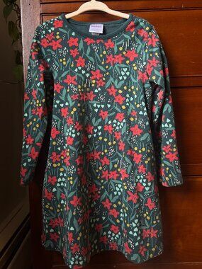 Hanna Andersson Red and Green Floral Dress